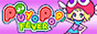 A button with a pink and white background, featuring the logo for Puyo Pop Fever to the left-centre, and a sprite of Amitie, one hand on her hip and the other pointing away from the same game to the left.