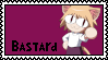A stamp with a bordeaux-red background showing character art of Neko-Arc from Melty Blood Actress Again, with to the bottom-right in an edgy font the word: 'Bastard'.